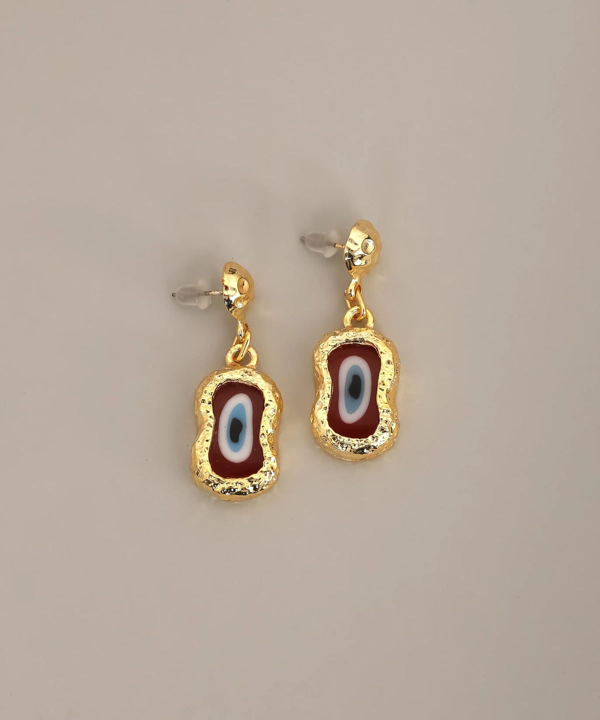 Red Evil Eye Dangle Earrings