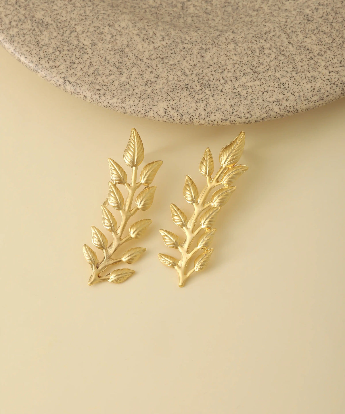 Gold Botanical Branch Earrings