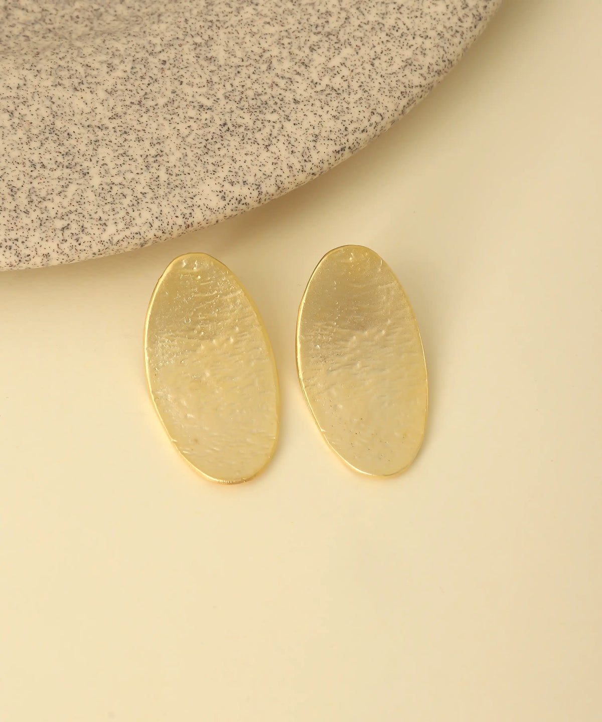 Minimalist Gold Oval Earrings