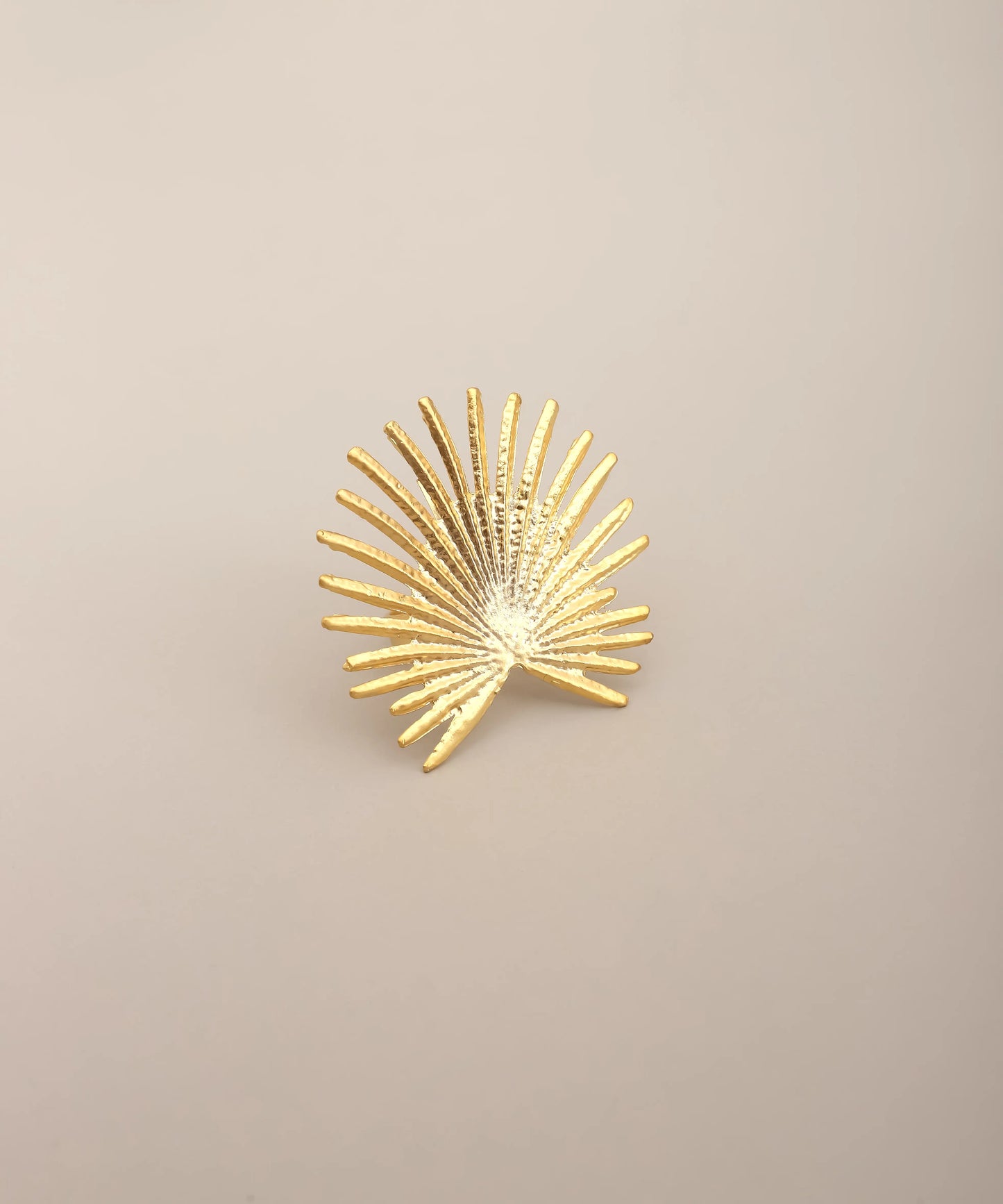 Gold Sunburst Fan Ring