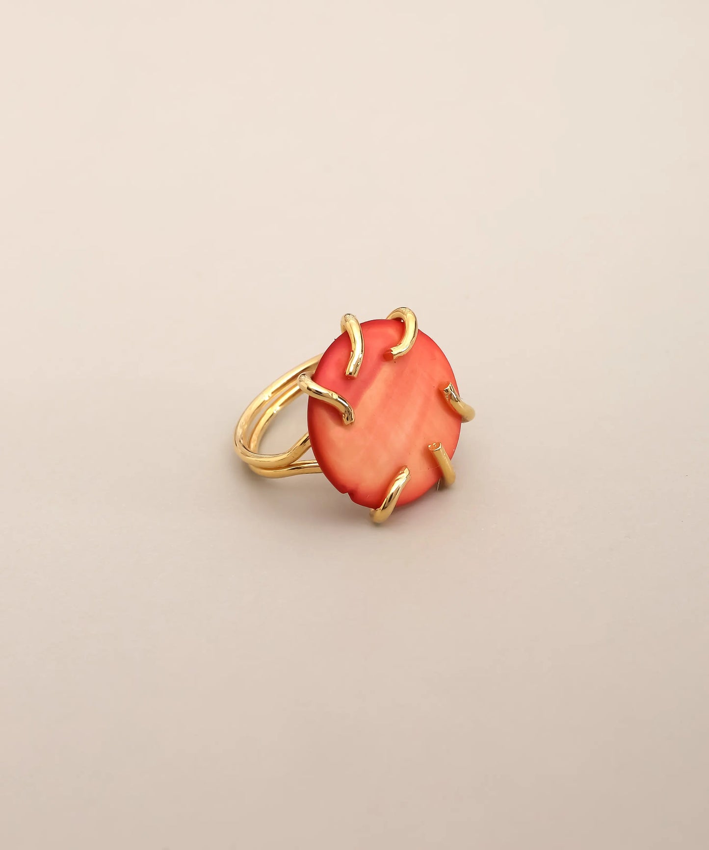 Oval Purple Stone Gold Ring