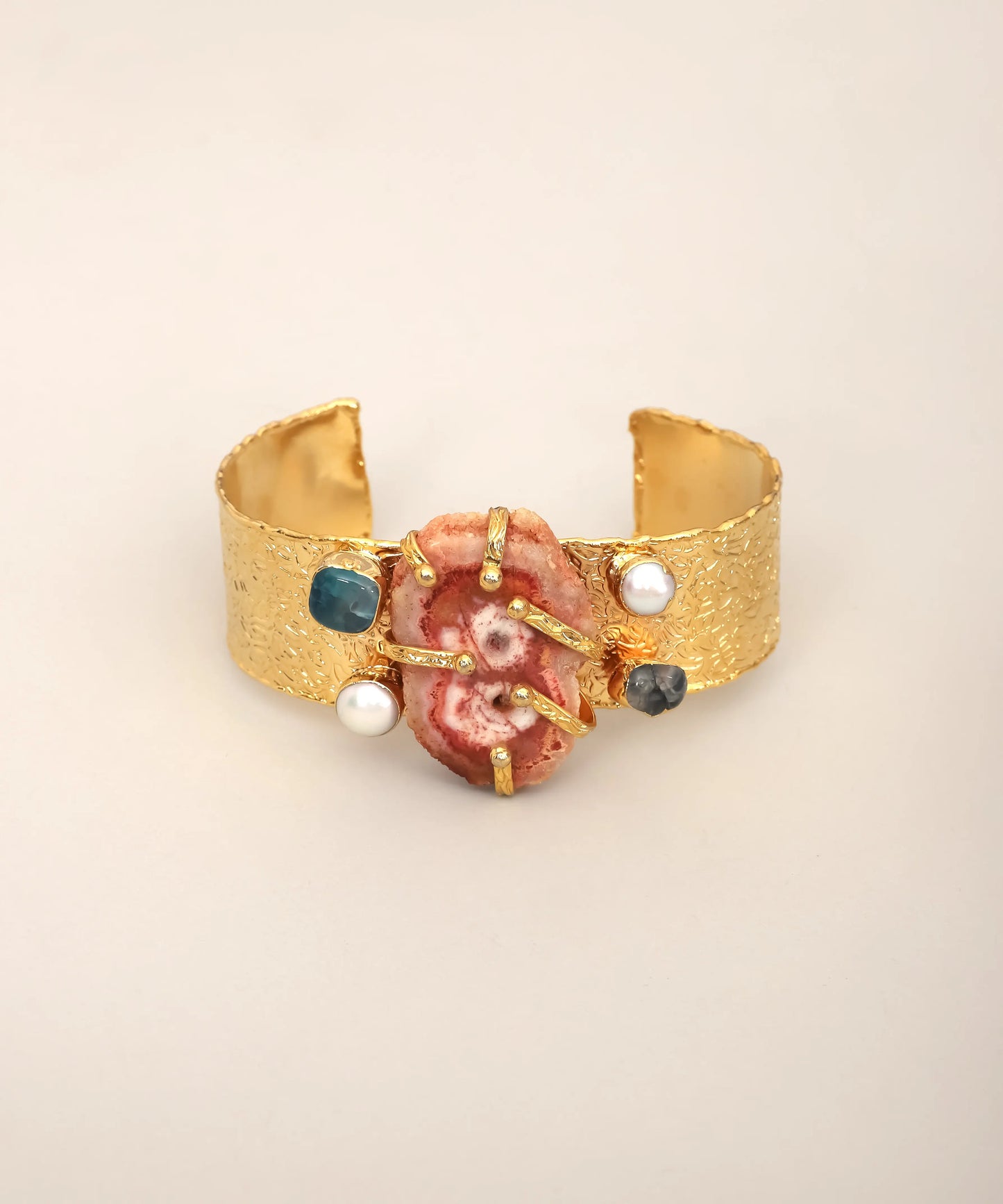 Gold Plated Five Stone Bracelet