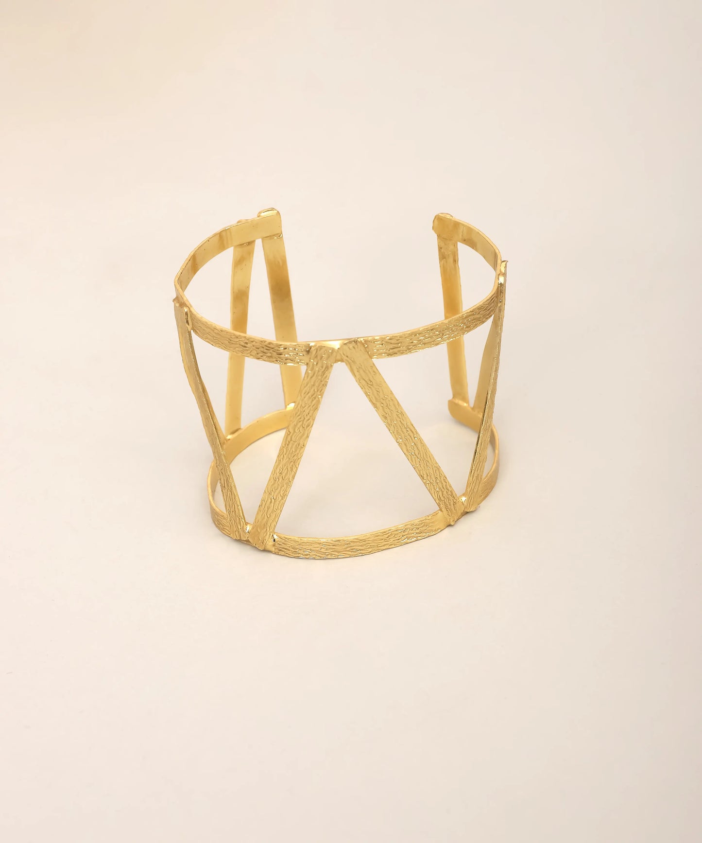 Gold Geometric Open Cuff Bracelet