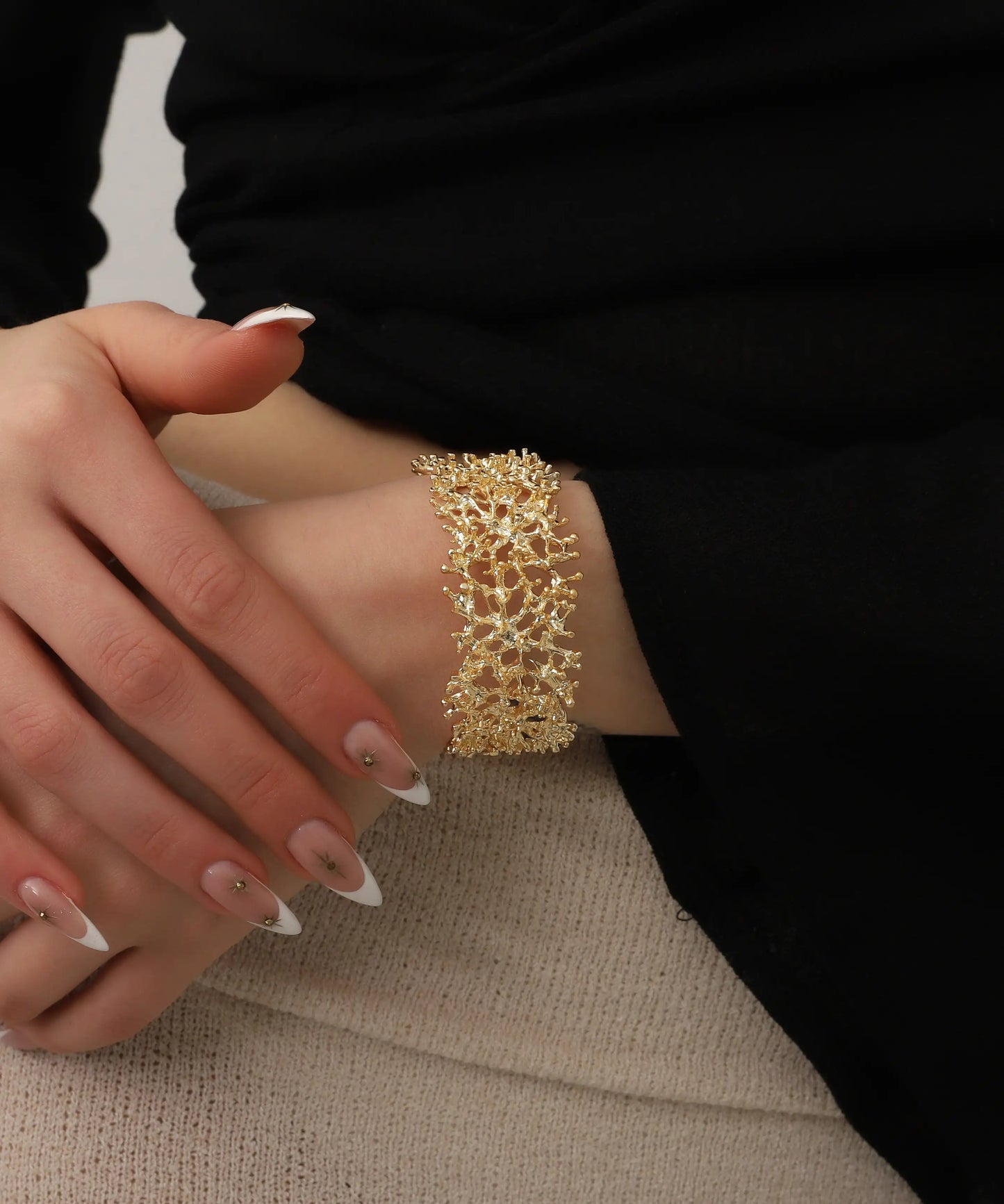 Gold Plated Women Cuff Bracelet