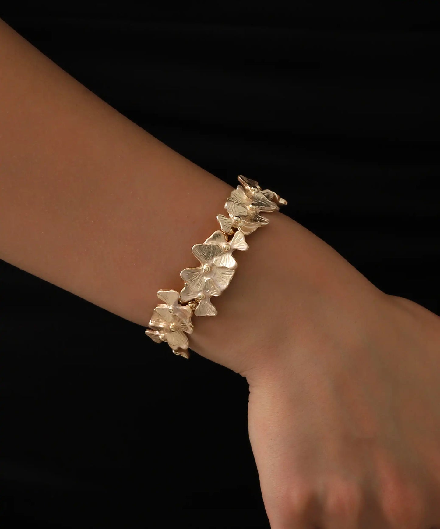 Gold Plated Flower Bracelet