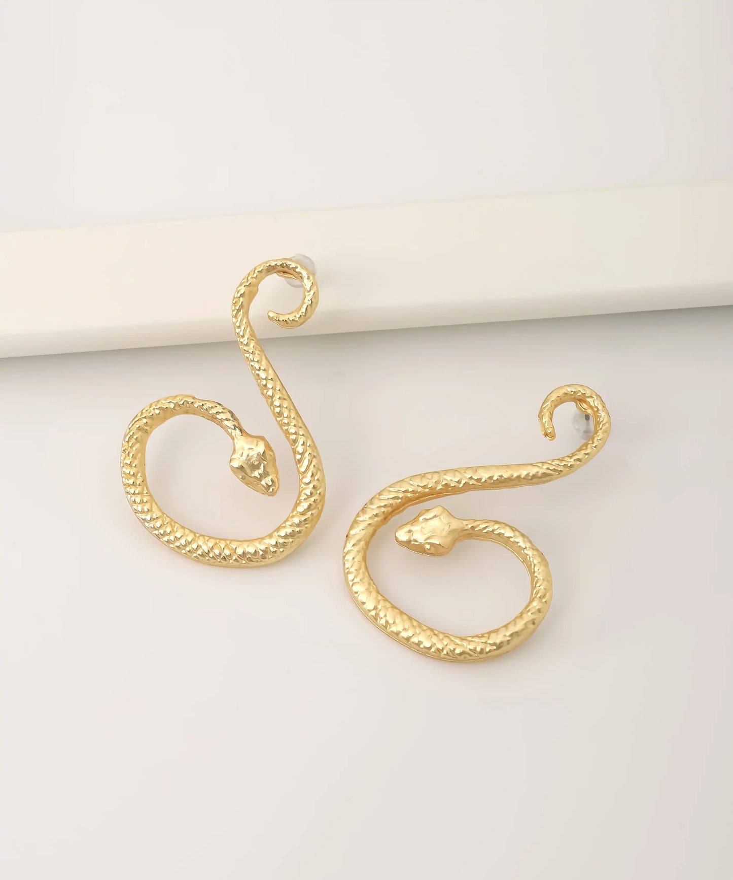 Gold Plated Snake Earrings