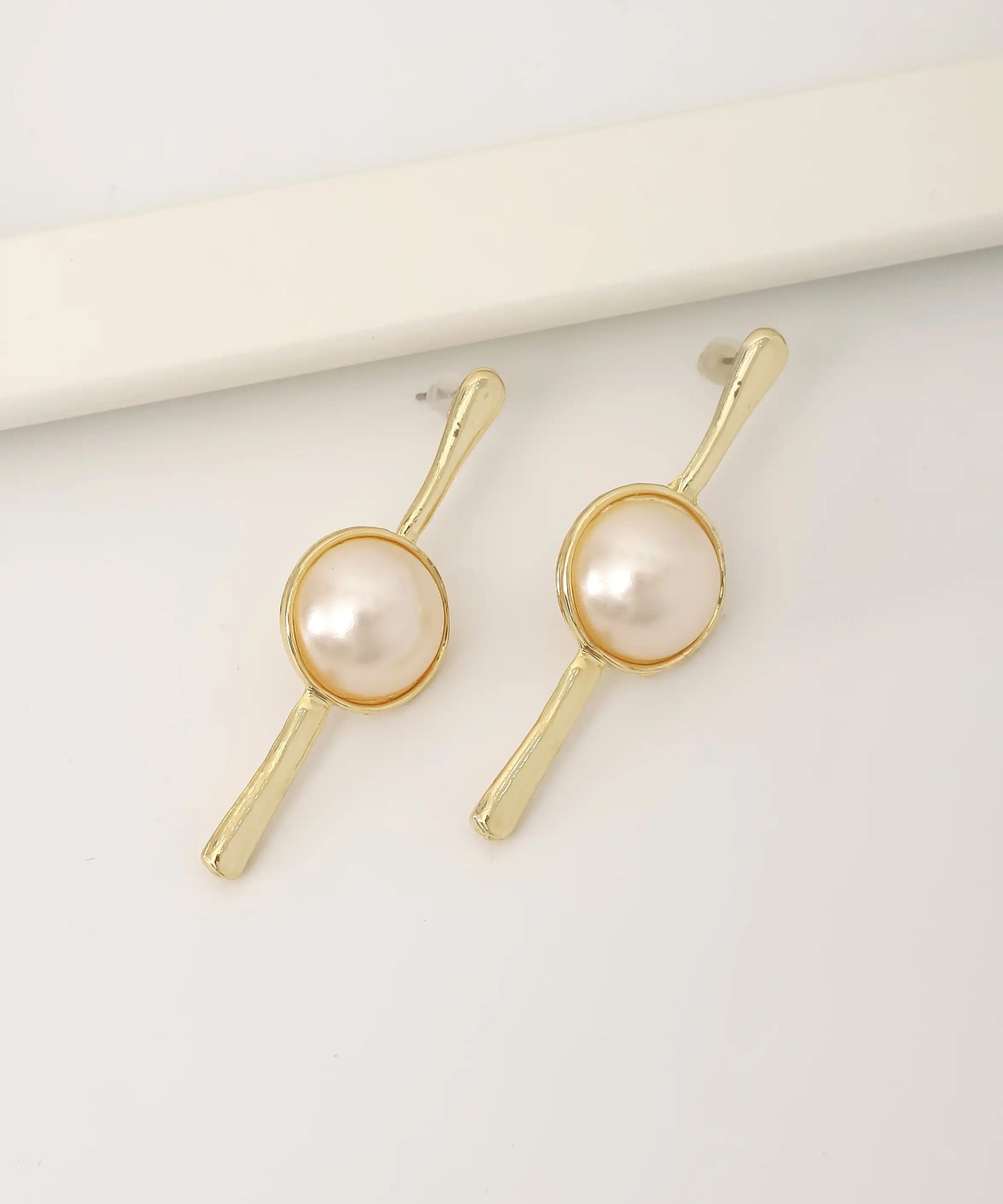 Gold Plated Pearl Earrings