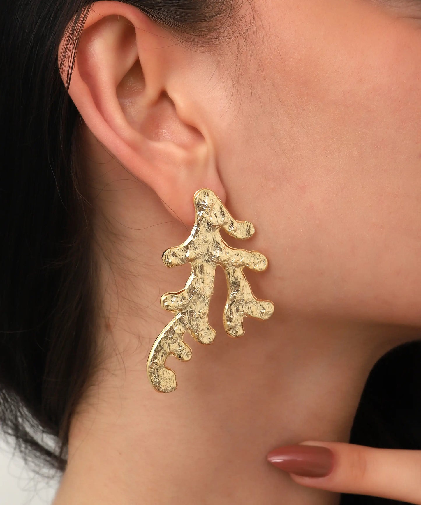 Gold Plated Abstract Earrings