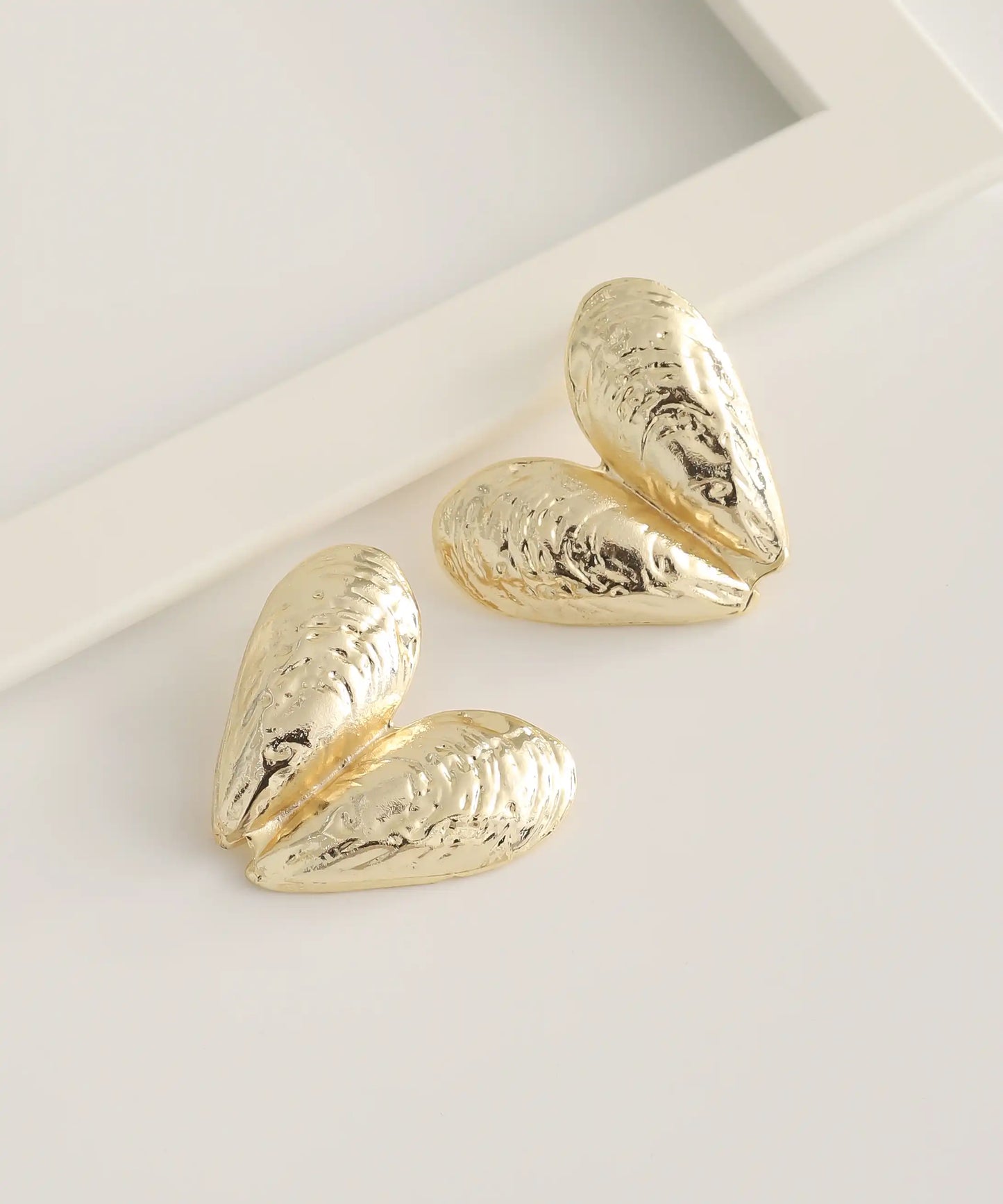 Gold Plated Heart Earrings