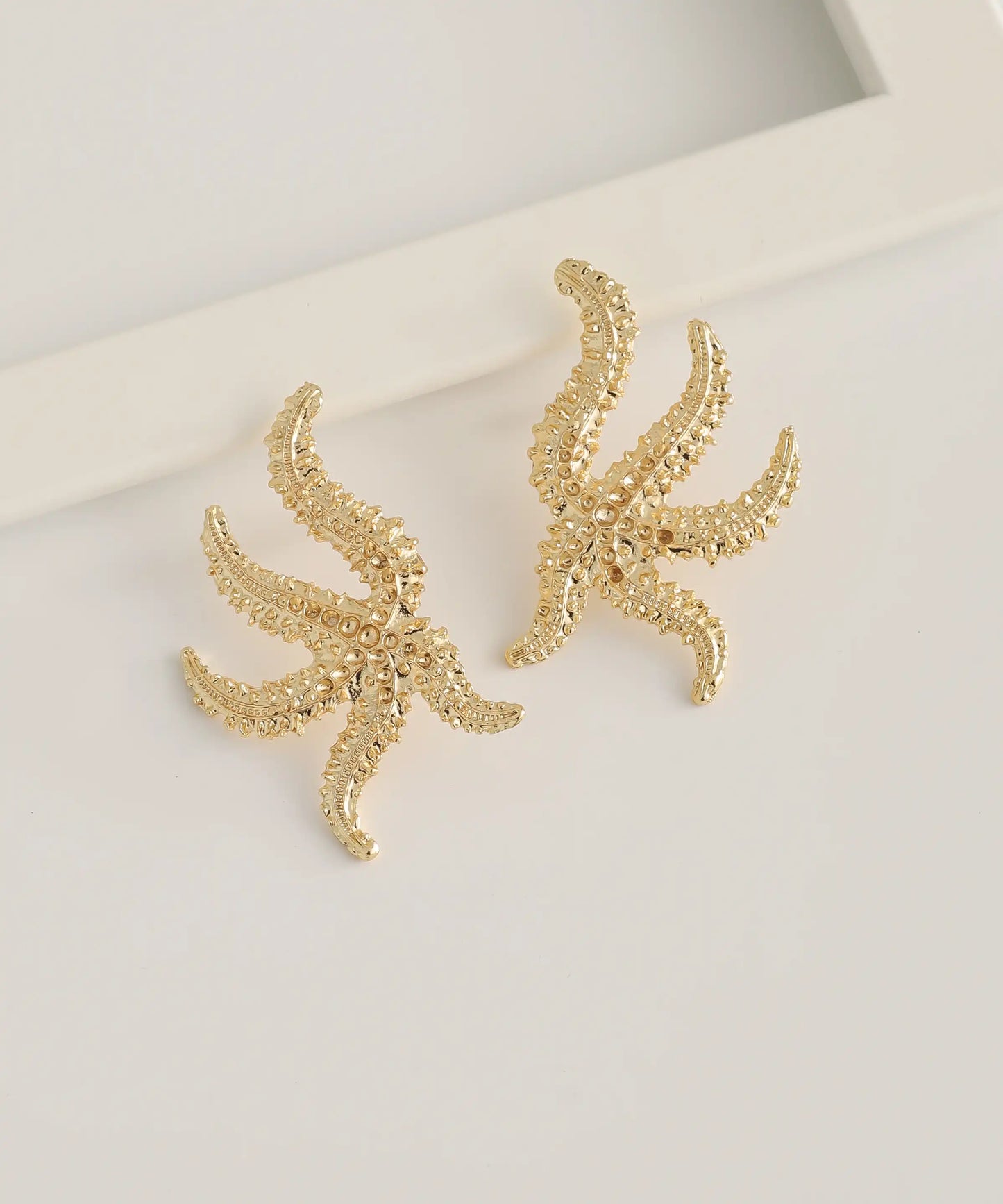 Gold Plated Abstract Earrings