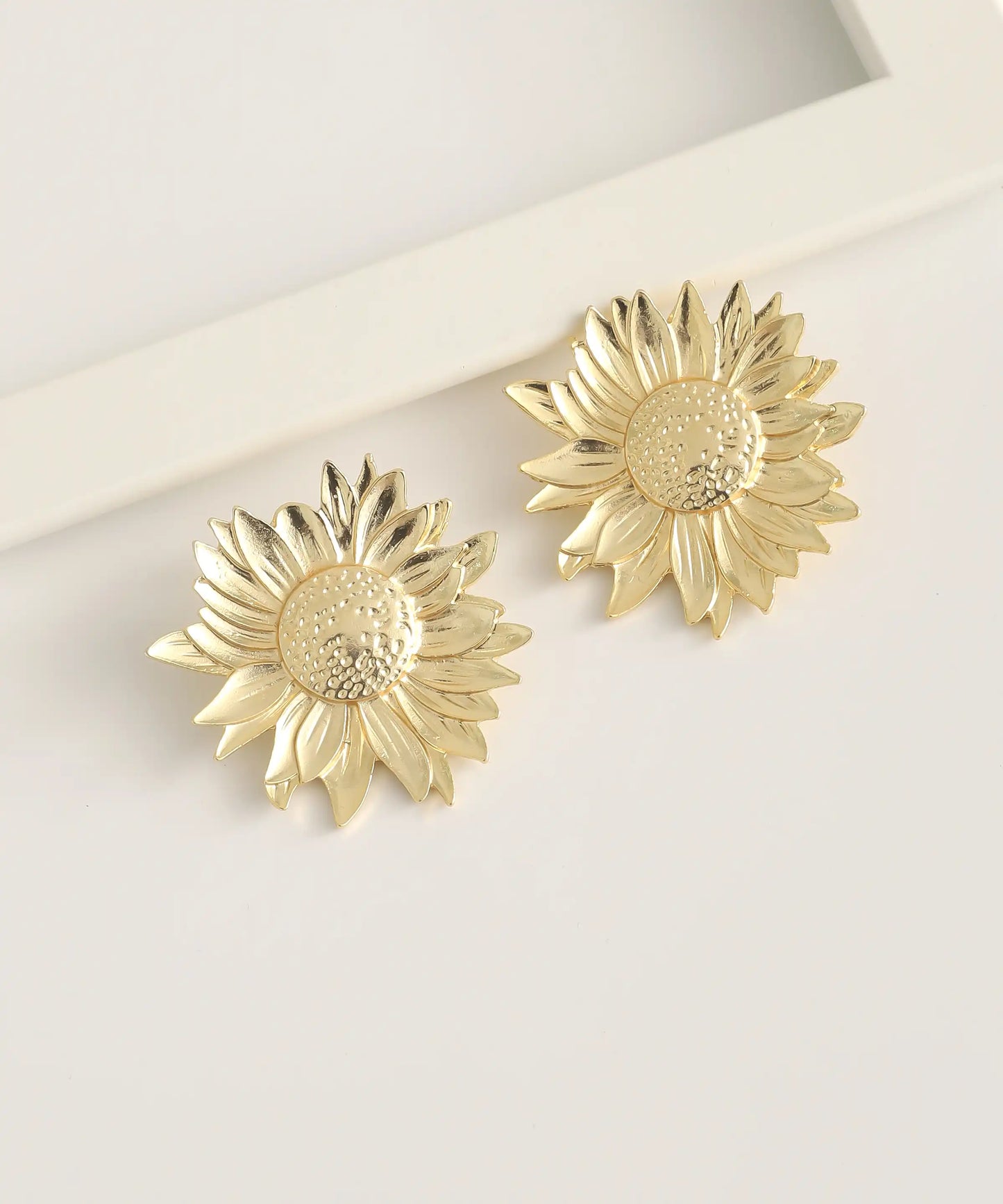 Gold Plated Flower Earrings
