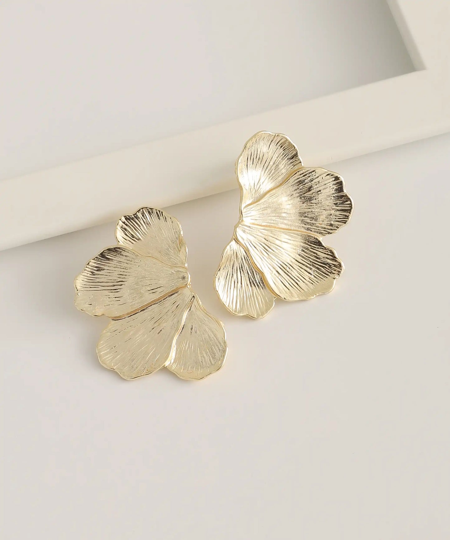Gold Plated Flower Earrings