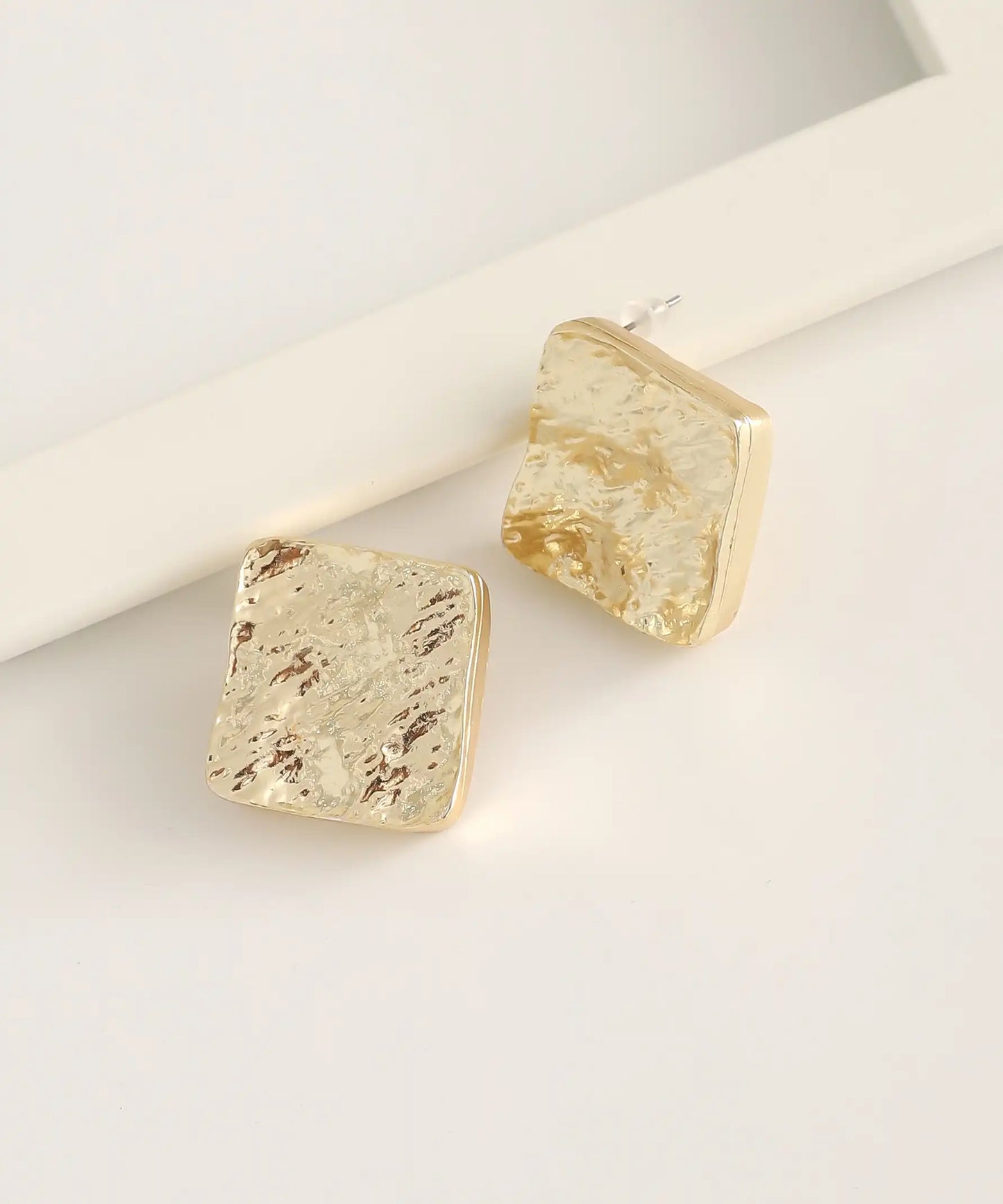 Gold Plated Square Earrings