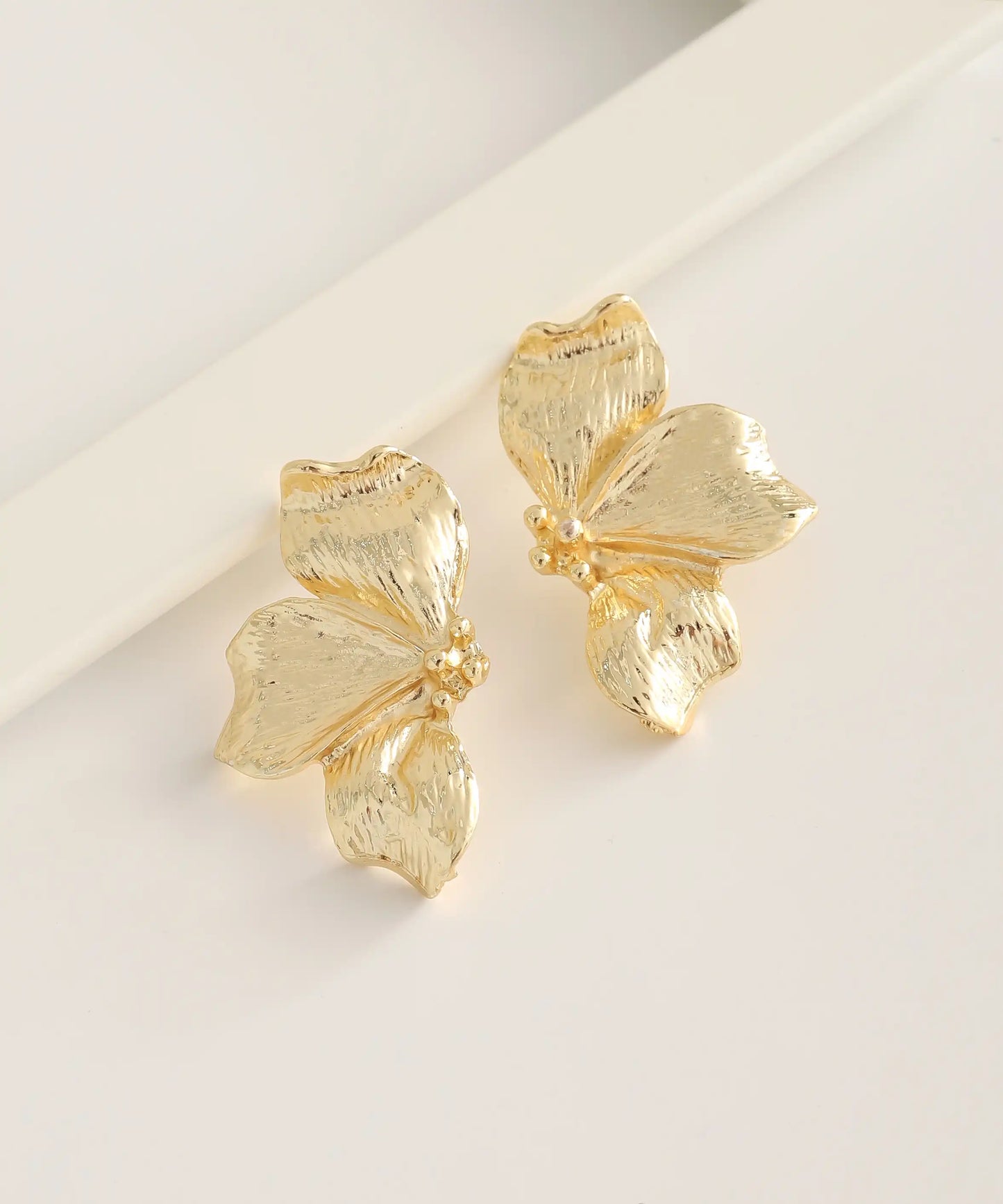 Gold Plated Flower Earrings