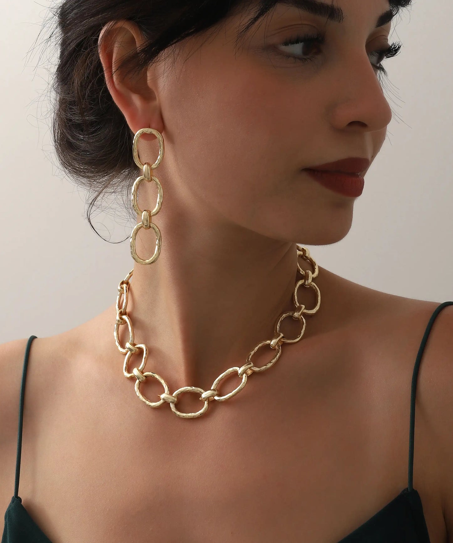 Gold Plated Chain Jewelry Set