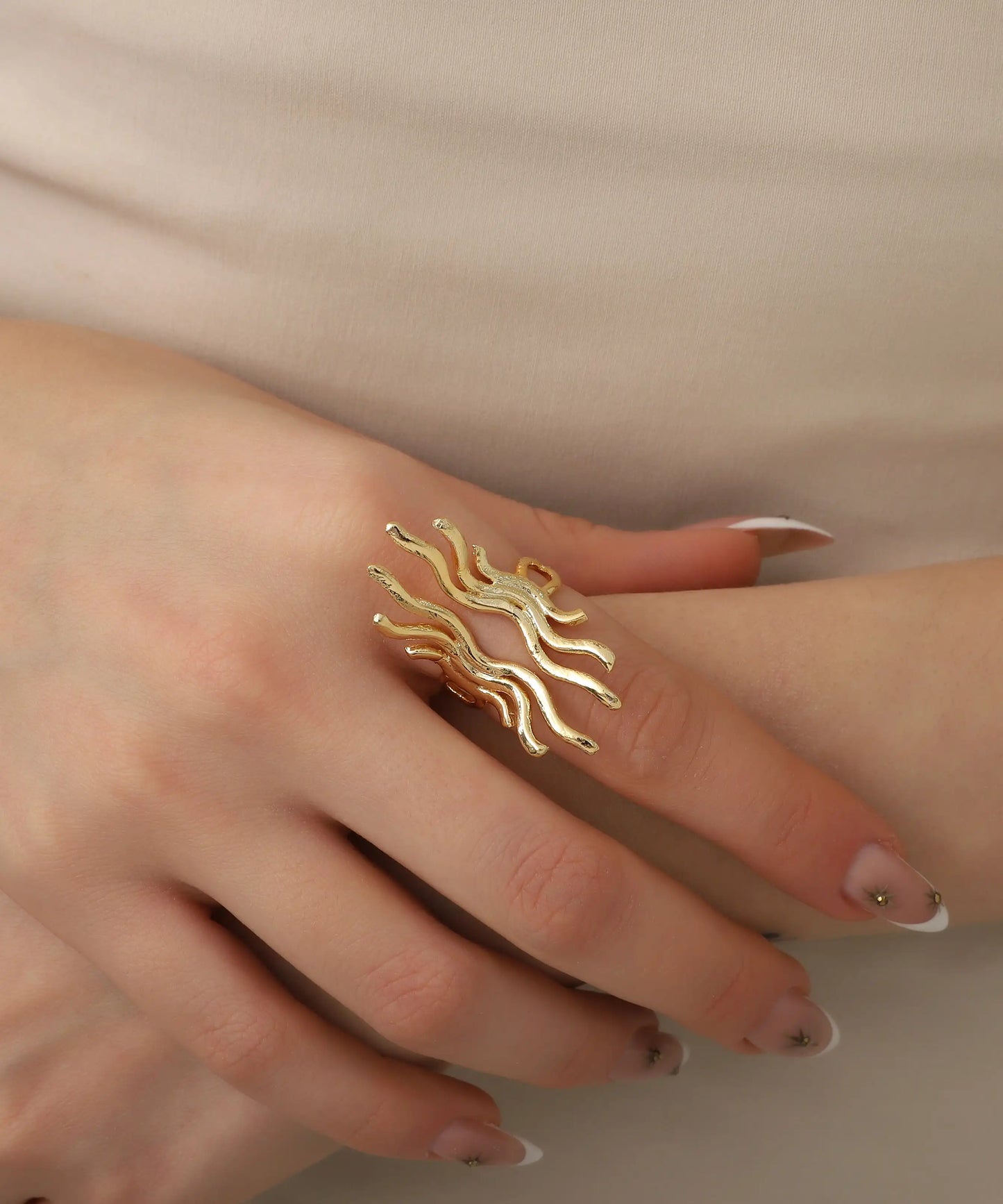 Gold Plated Sun Ring