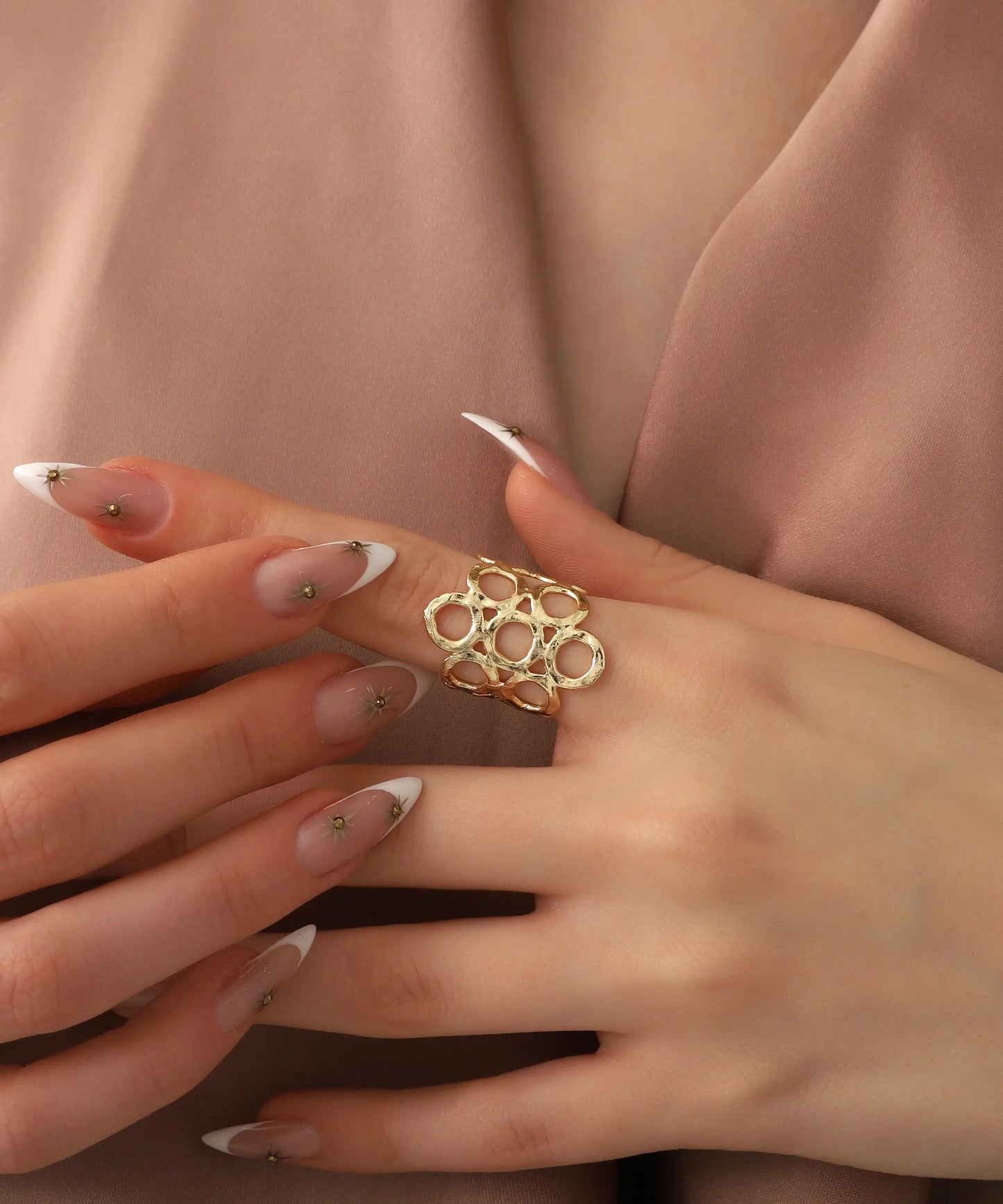 Gold Plated Abstract Ring