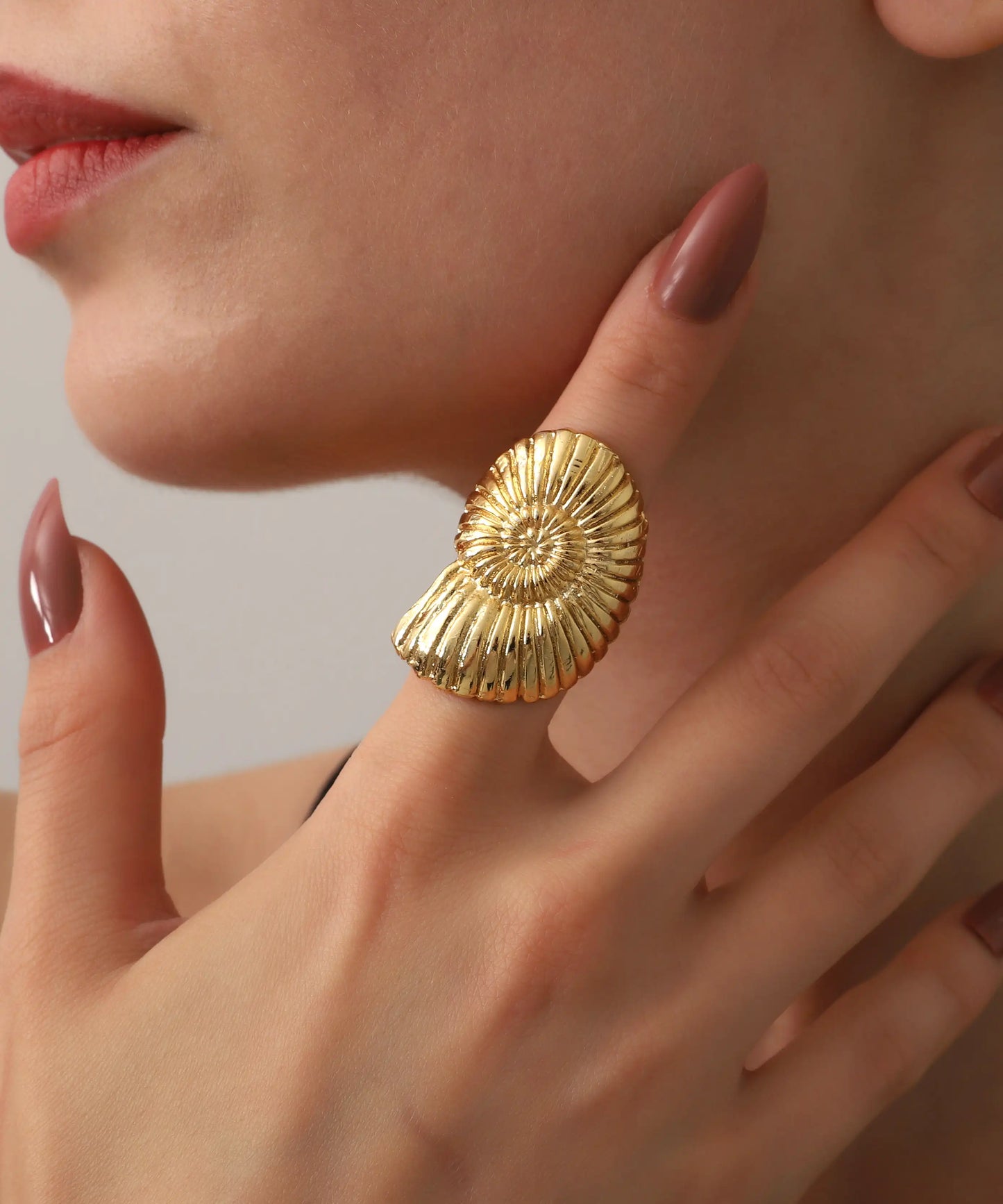 Gold Plated Spiral Ring