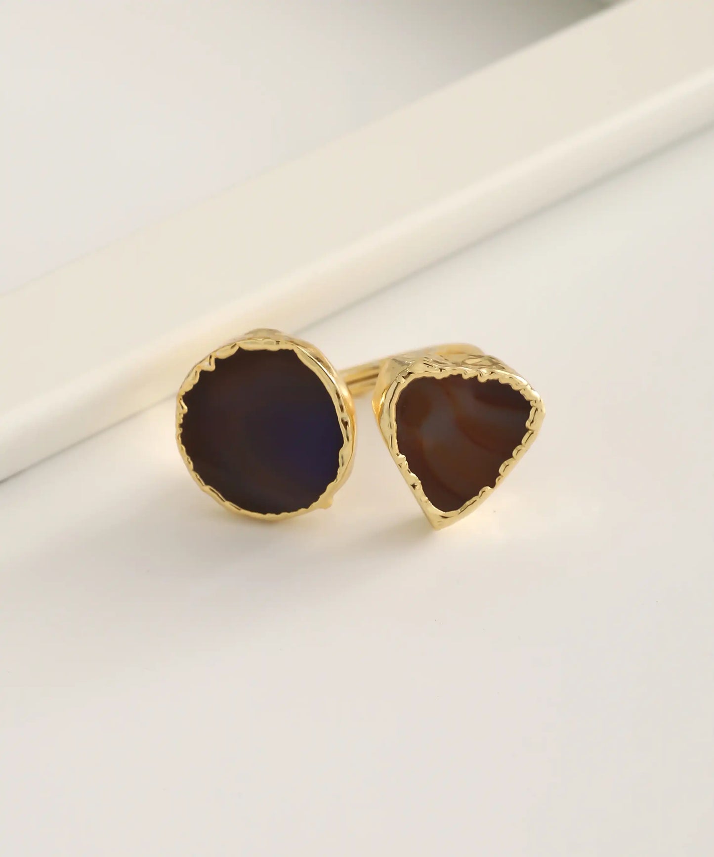 Gold Plated Two Stone Ring