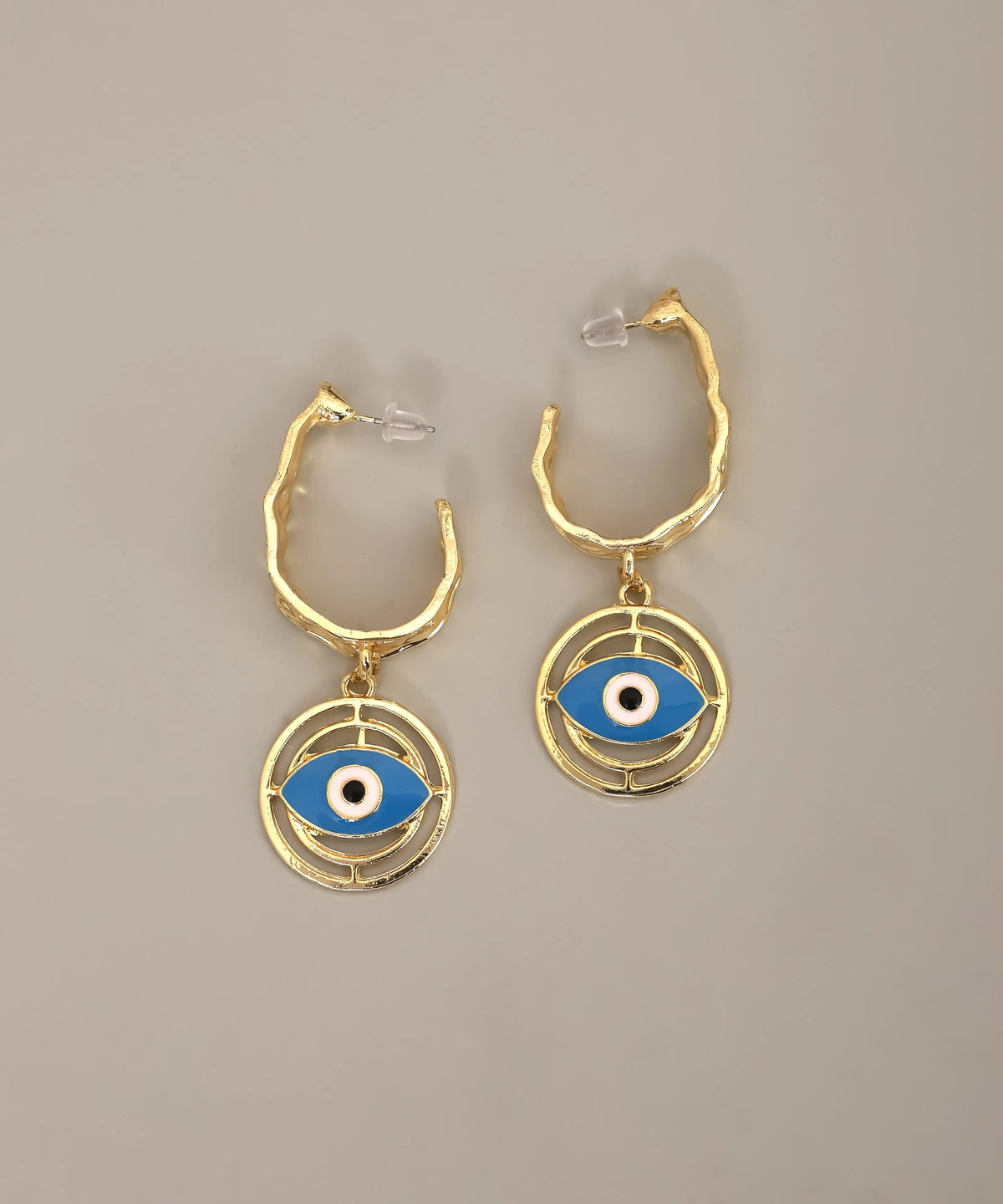 Evil Eye Hoop Dangle Earrings