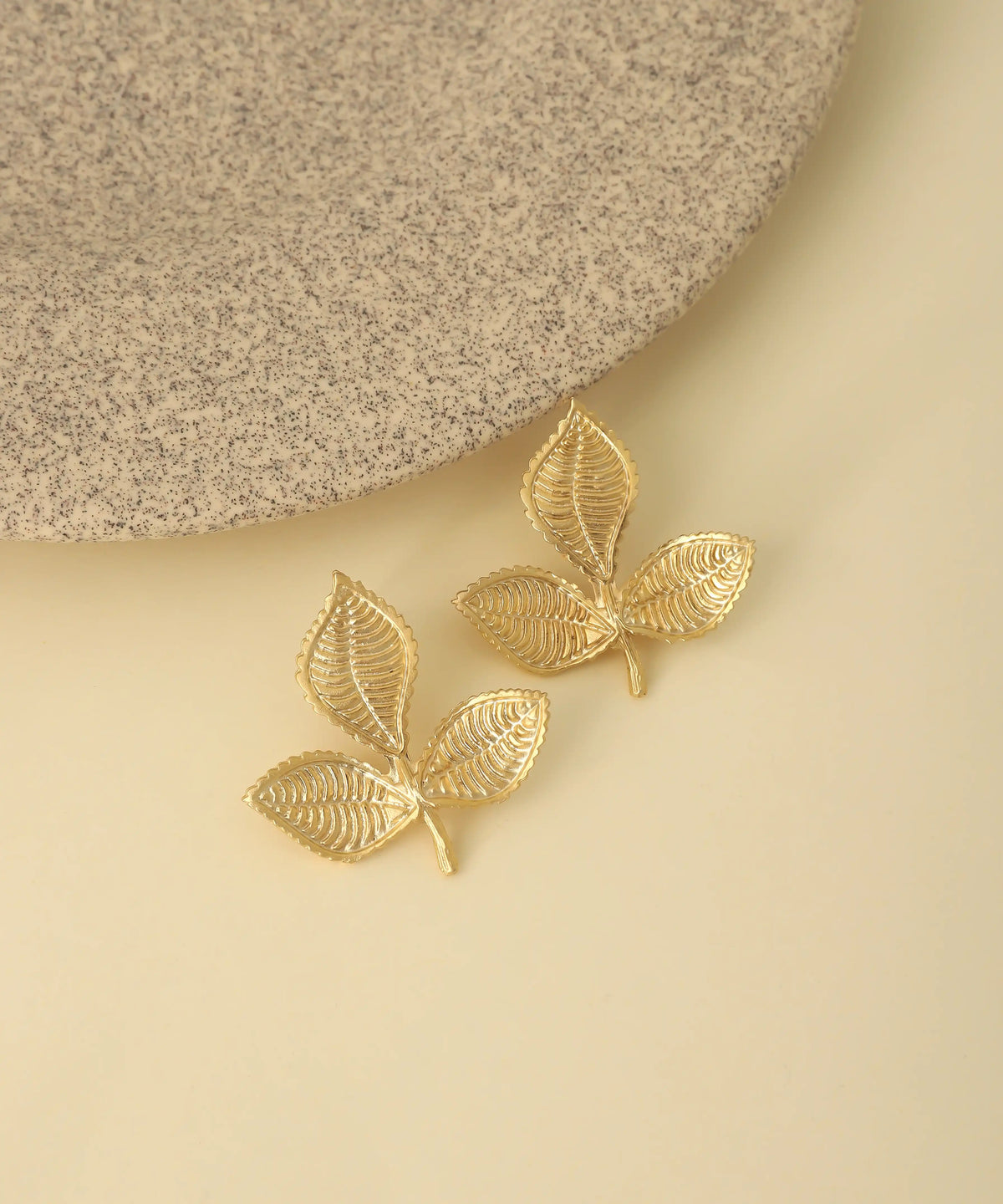 Gold Leaf Statement Earrings