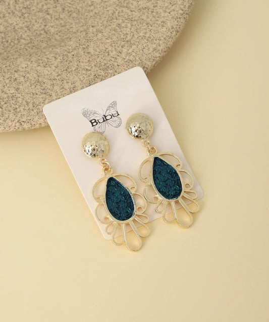 Vintage Tribal Silver Drop Earrings