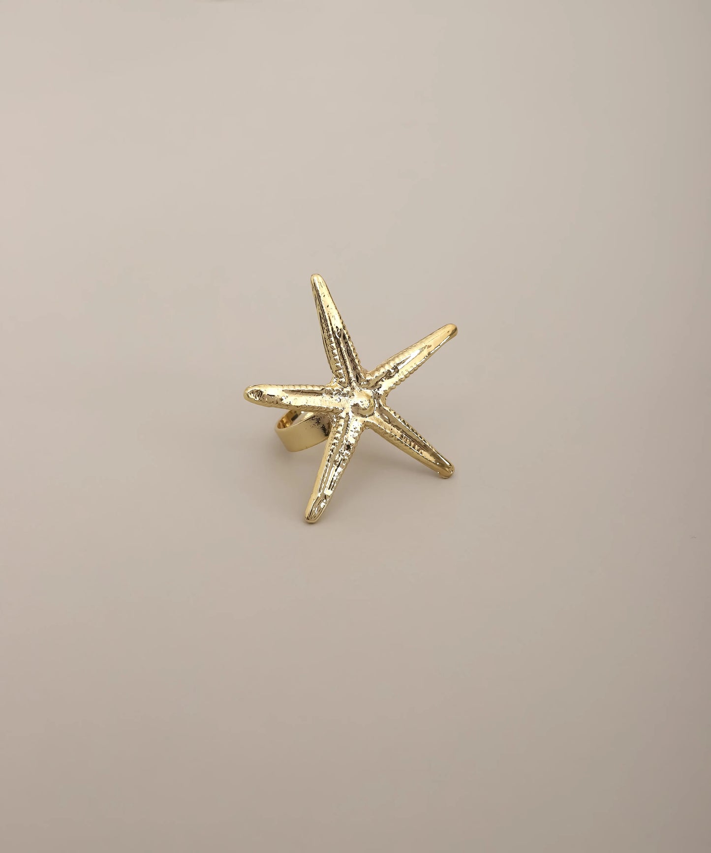 Gold Starfish Statement Ring