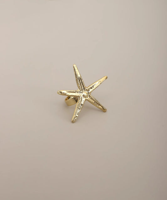 Gold Starfish Statement Ring