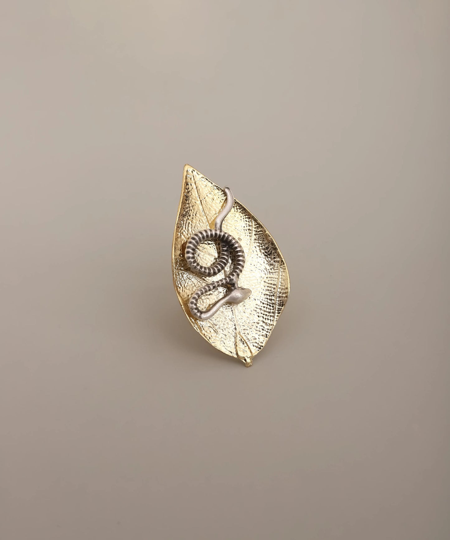 Gold Leaf Snake Ring