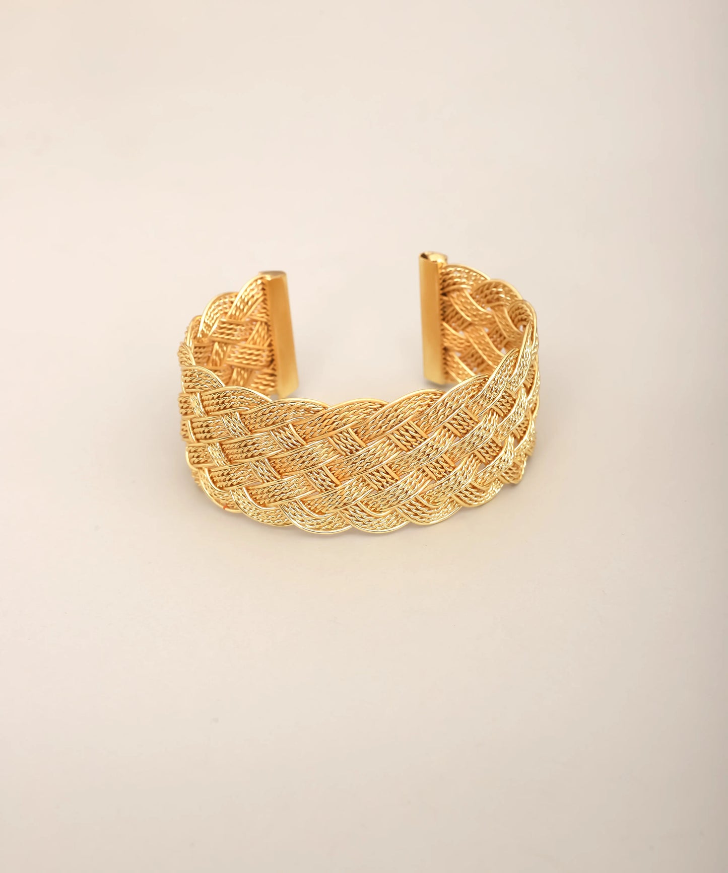 Gold Plated Woven Bracelet mesh design