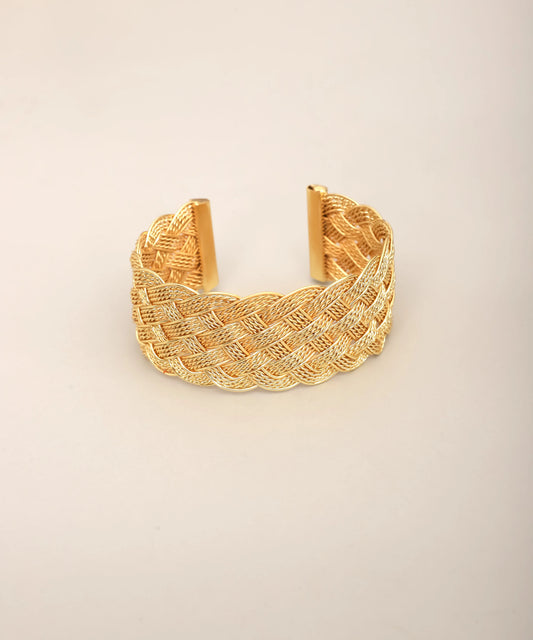 Gold Plated Woven Bracelet mesh design
