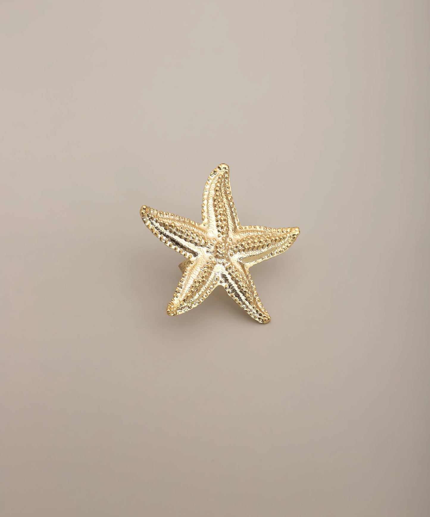 Starfish Textured Statement Ring Gold