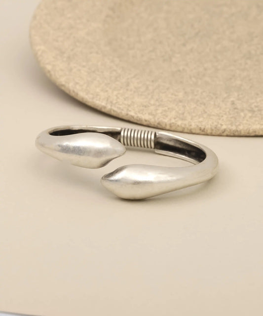 Silver Minimal Open Cuff Bracelet