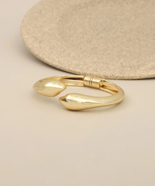 Gold Minimal Open Cuff Bracelet