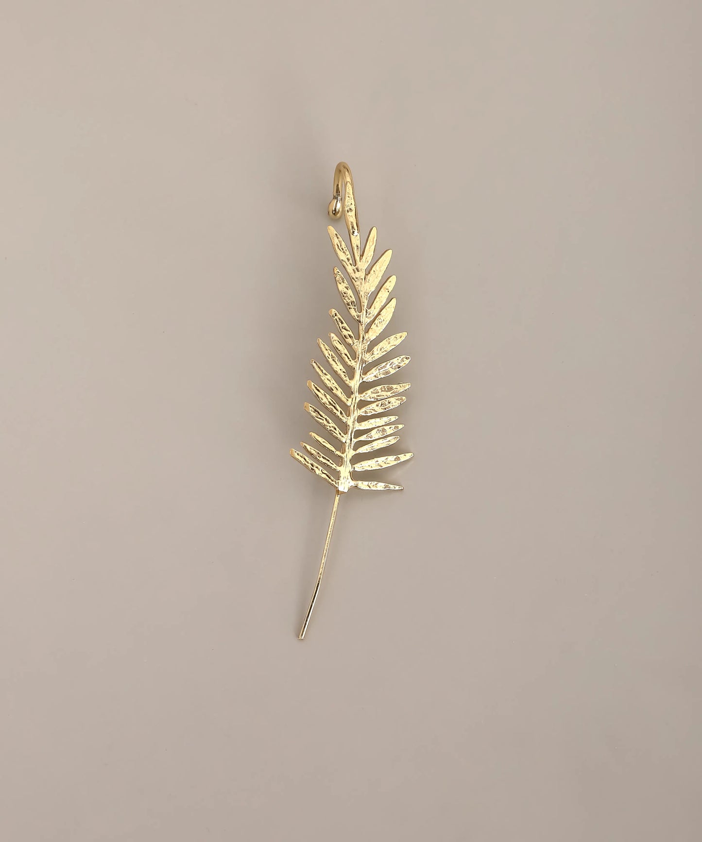 Gold Botanical Leaf Drop Earring