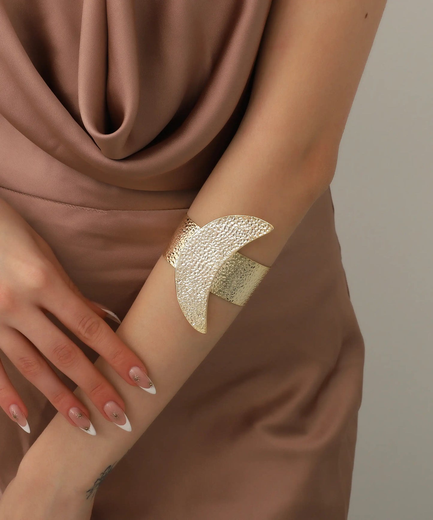 Gold Plated Crescent Bracelet