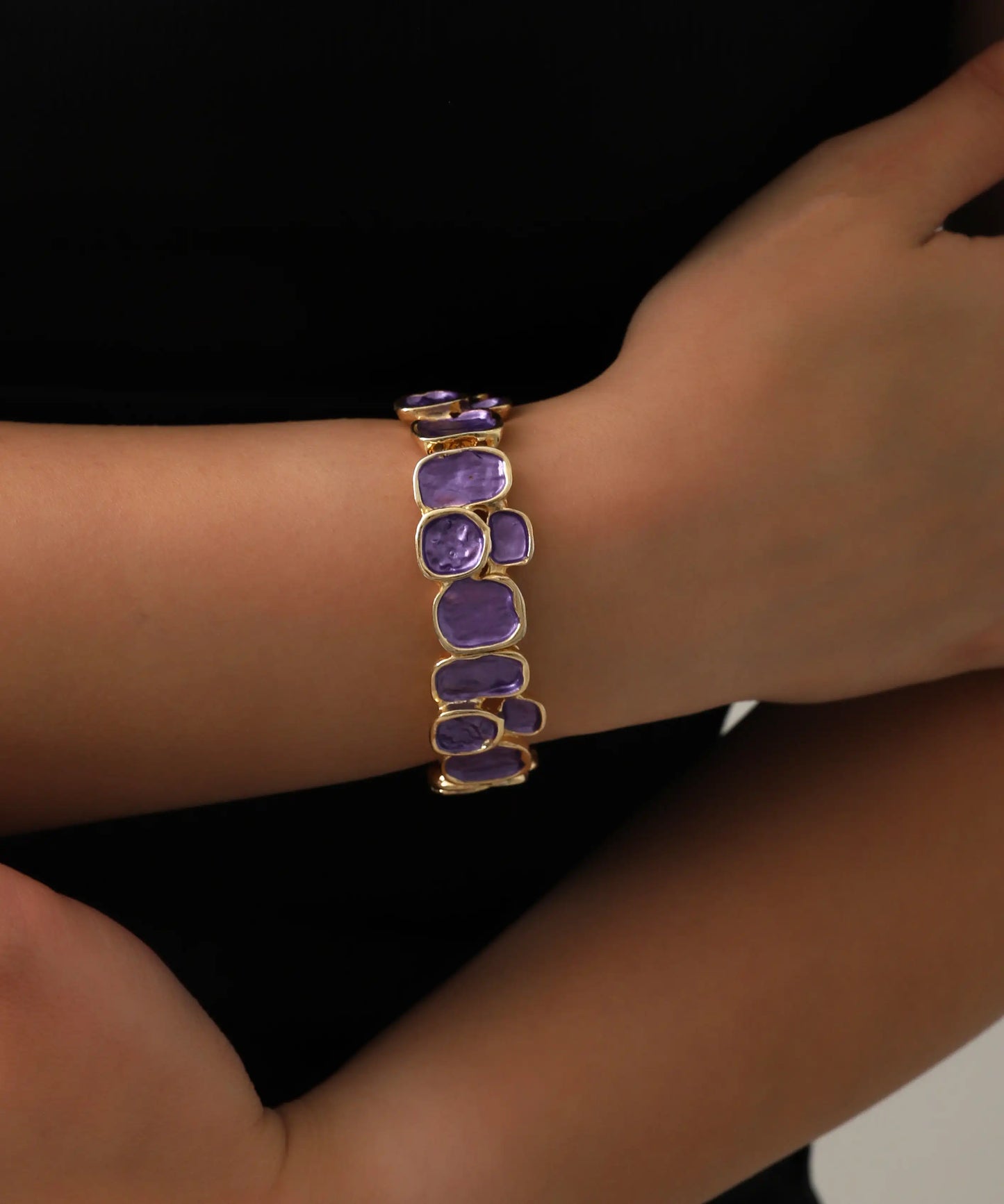 Gold Plated Purple Bracelet
