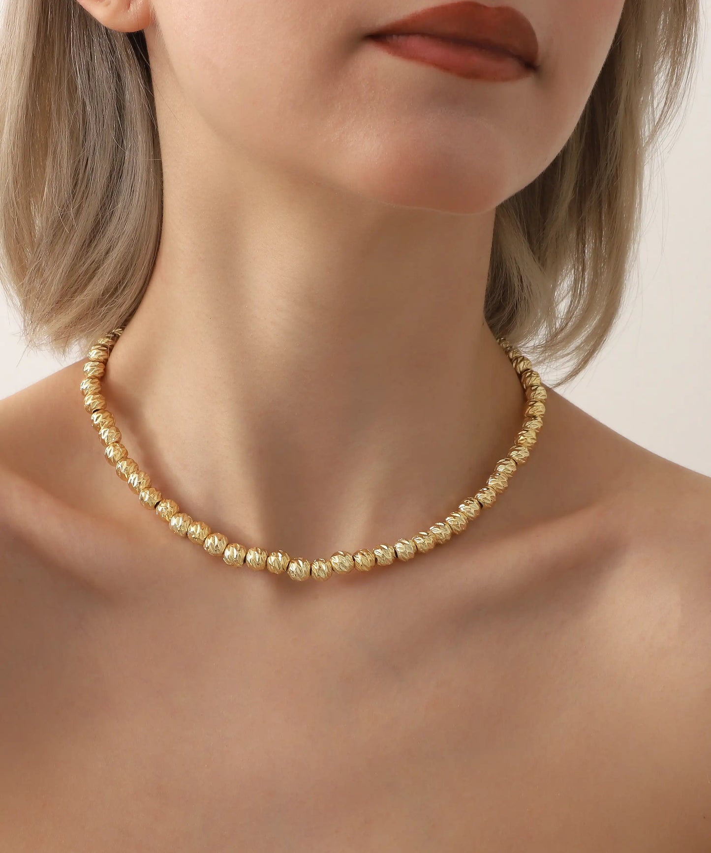 Gold Plated Beaded Necklace
