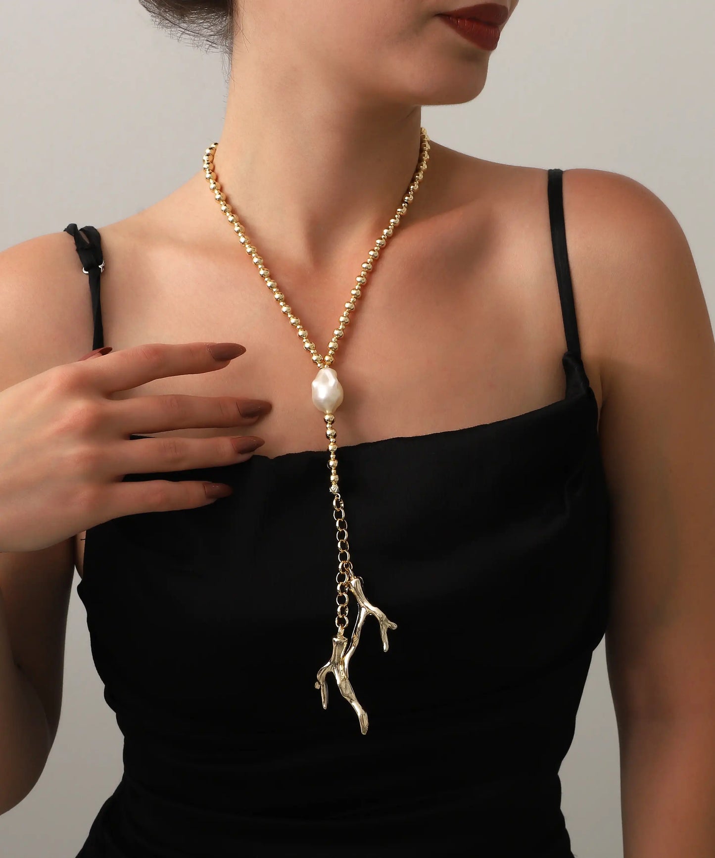 Gold Plated Long Necklace
