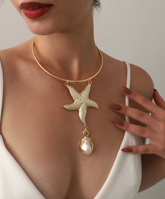 Gold Plated Starfish Necklace