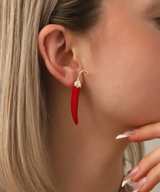 Gold Plated Pepper Earrings