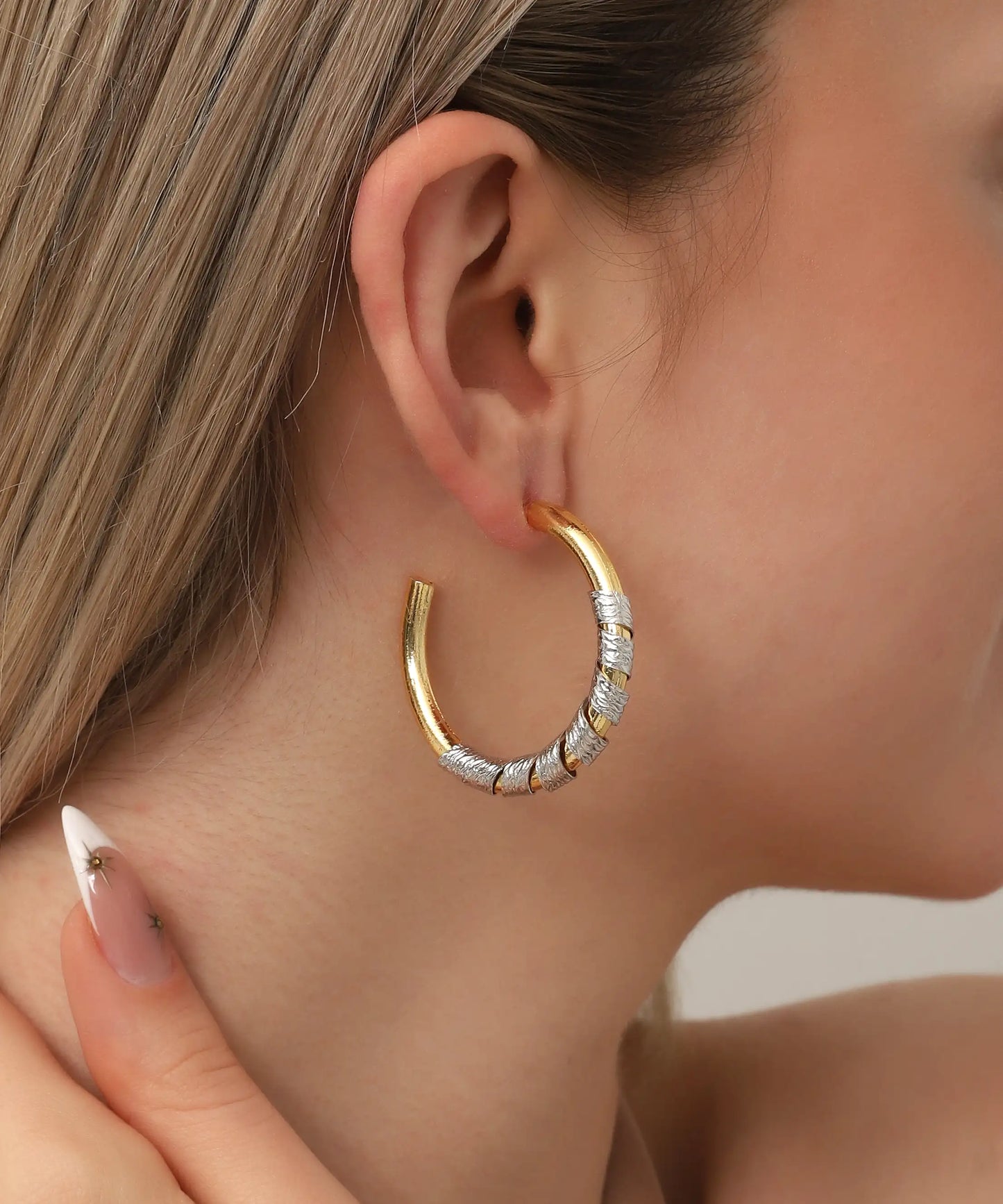 Gold Plated Circle Earrings