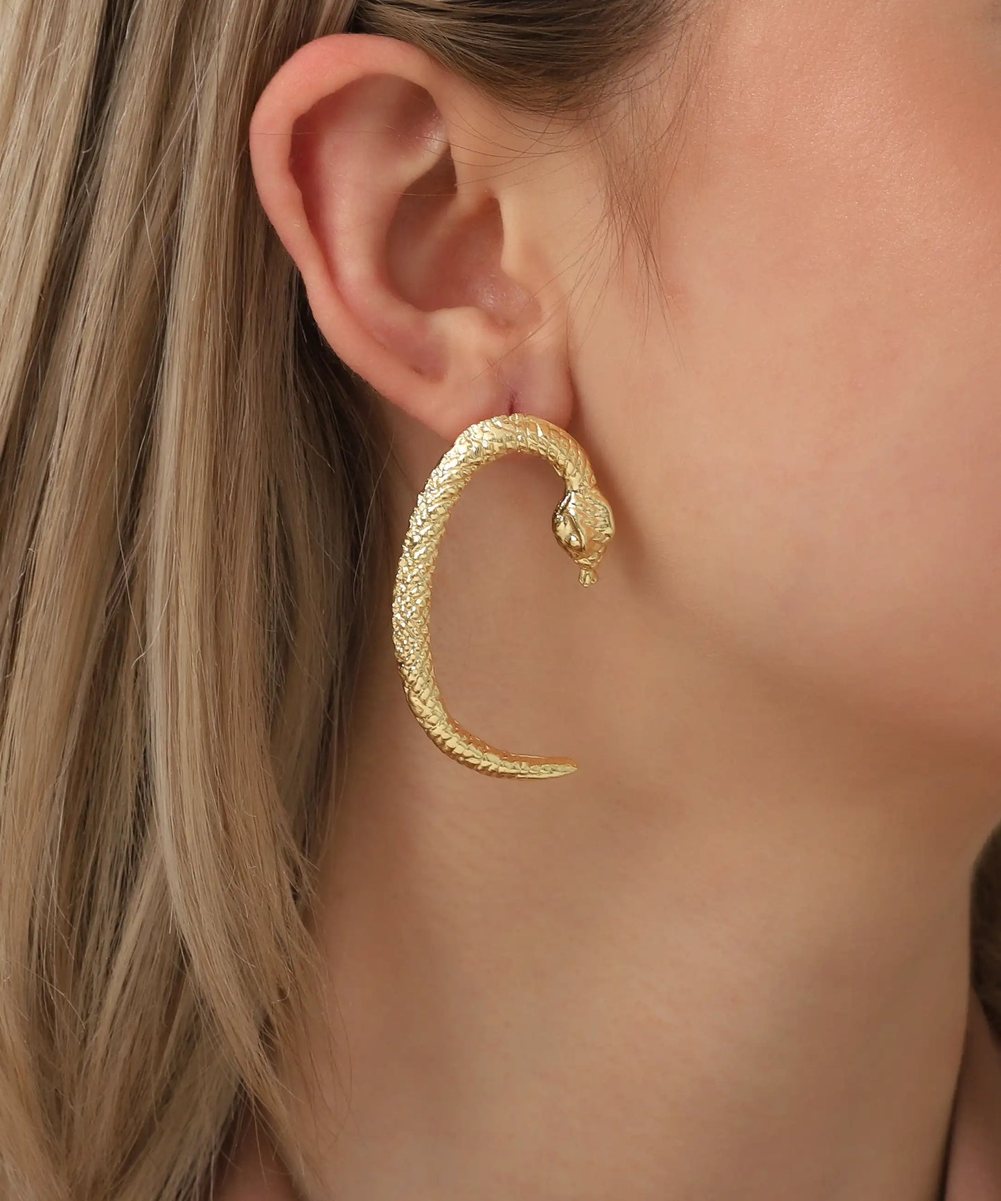 Gold Plated Snake Earrings