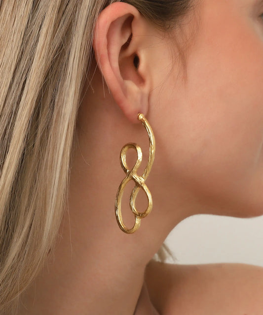 Gold Plated Abstract Earrings
