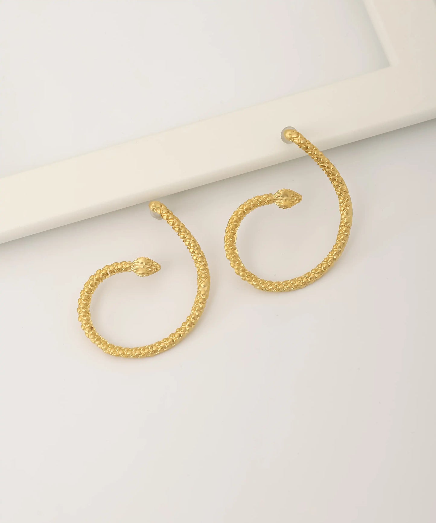Gold Plated Snake Earrings