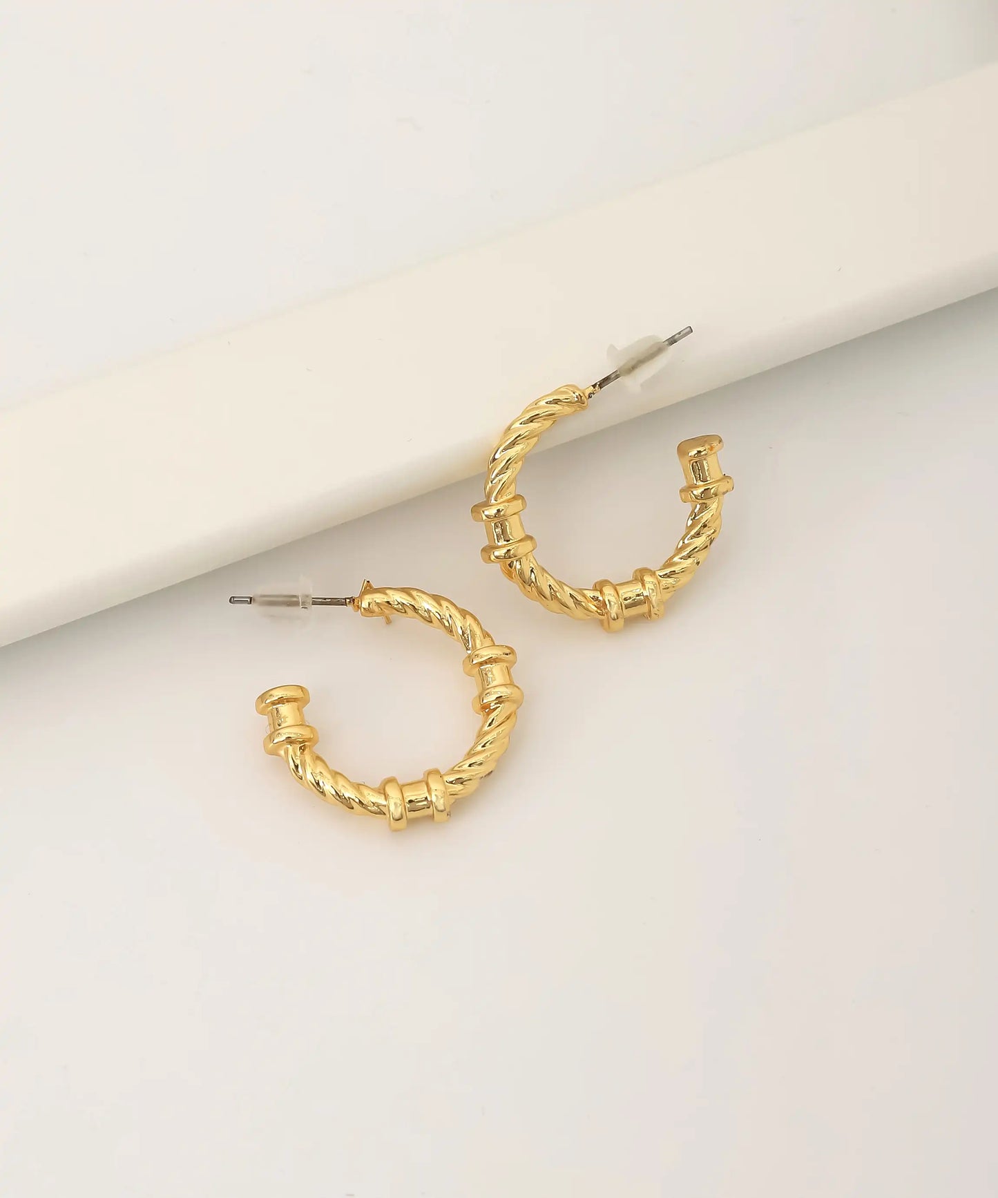 Gold Plated Circle Wire Earrings
