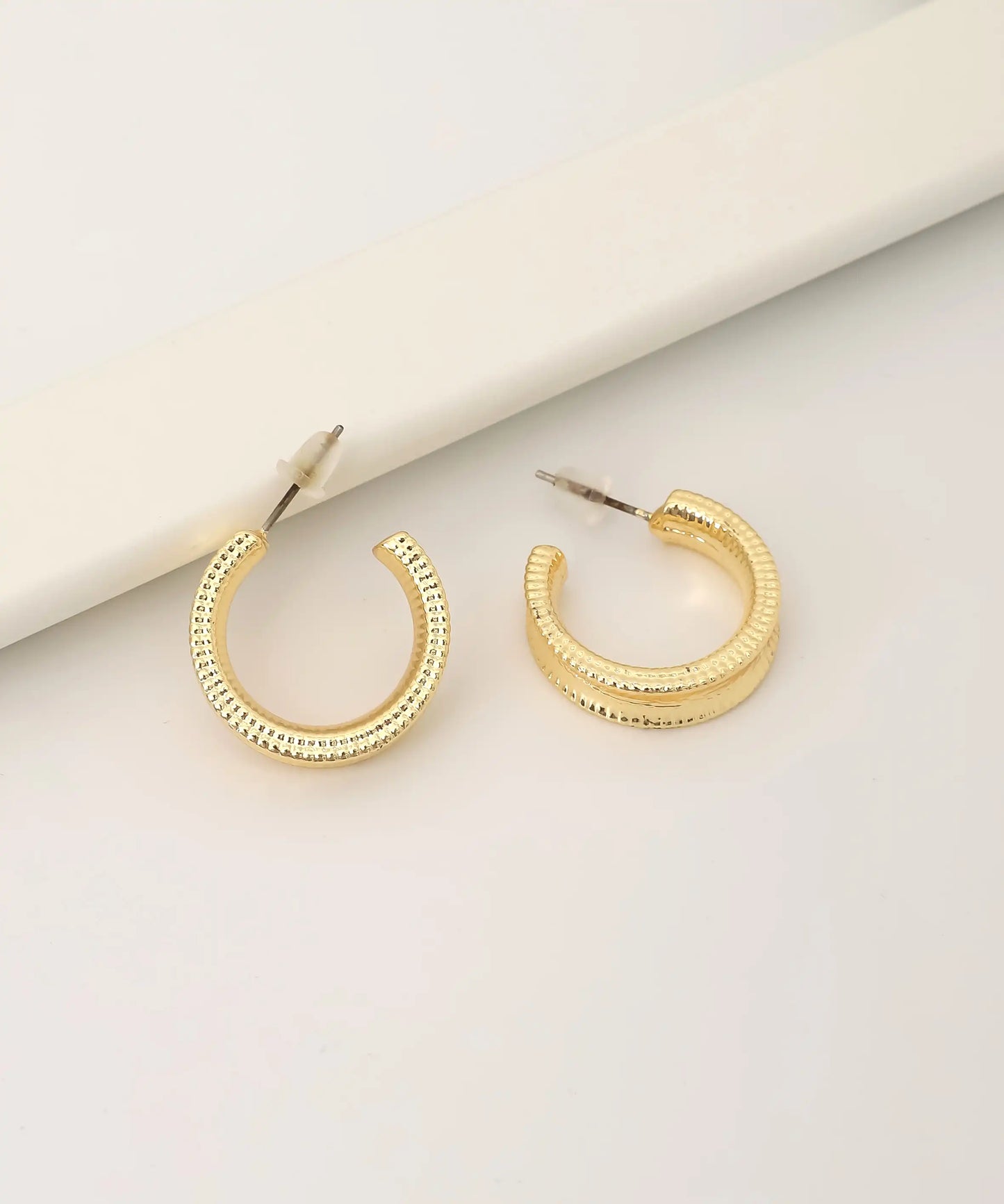 Gold Plated Circle Earrings