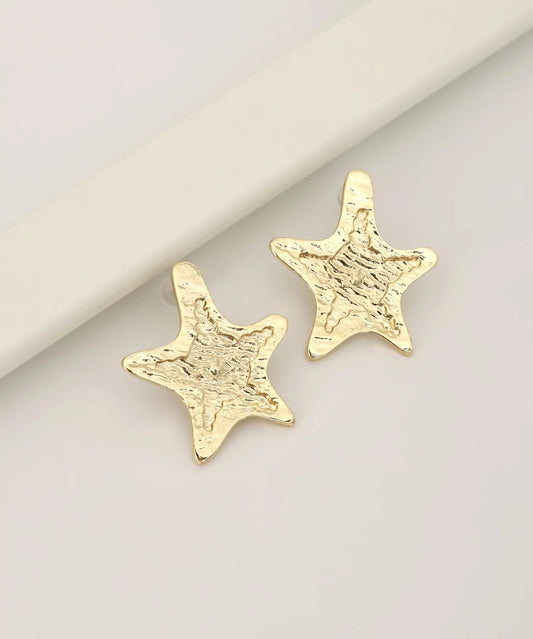 Gold Plated Star Earrings