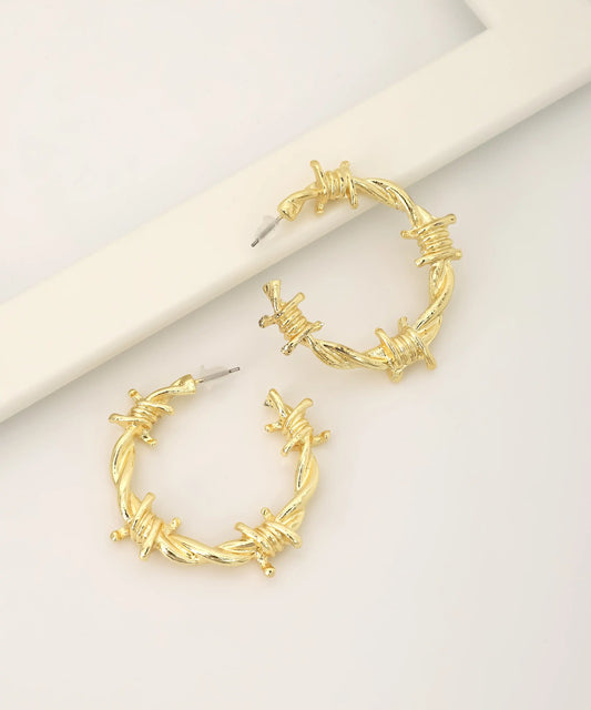 Gold Plated Wire Earrings