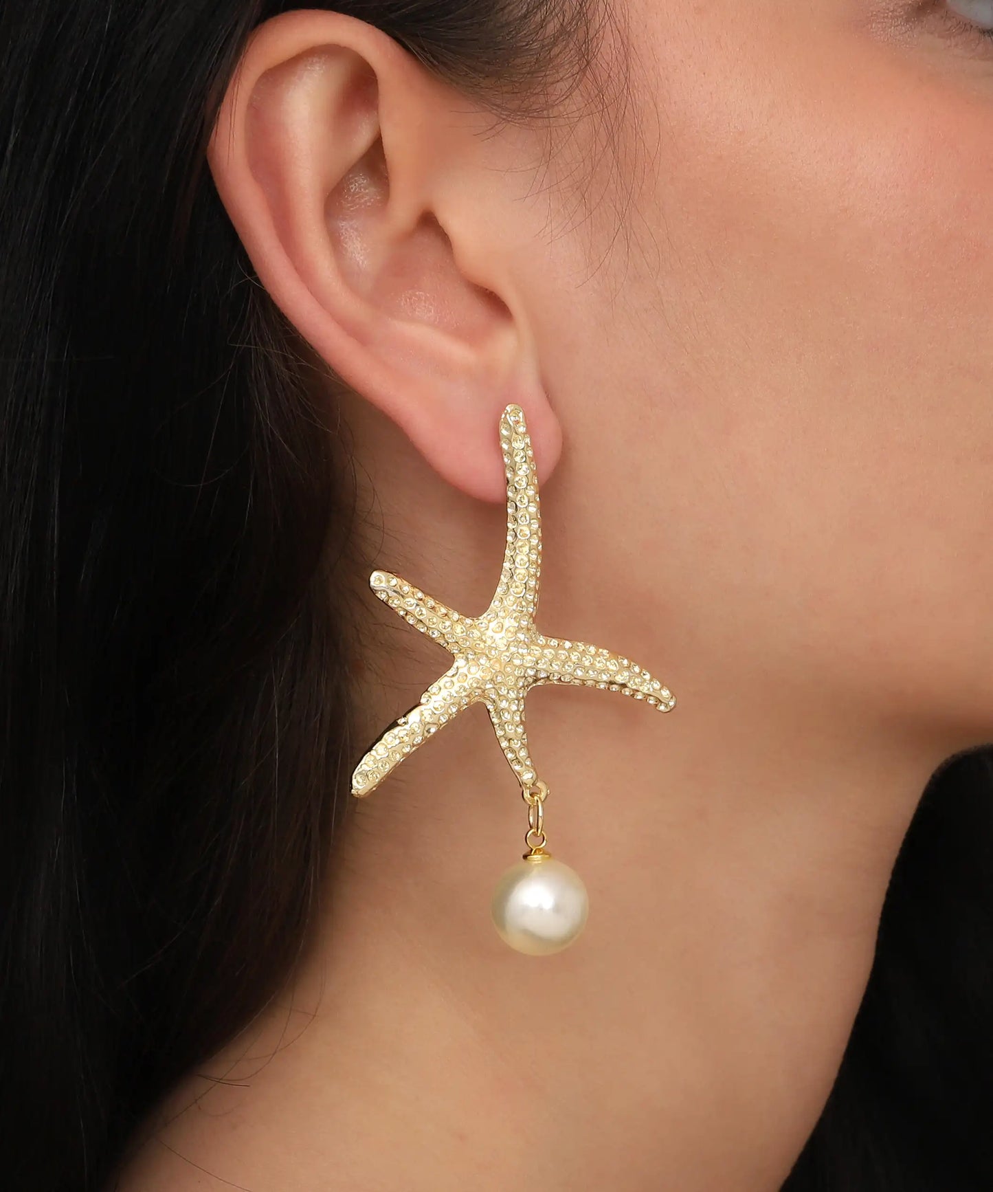 Gold Plated Starfish Earrings